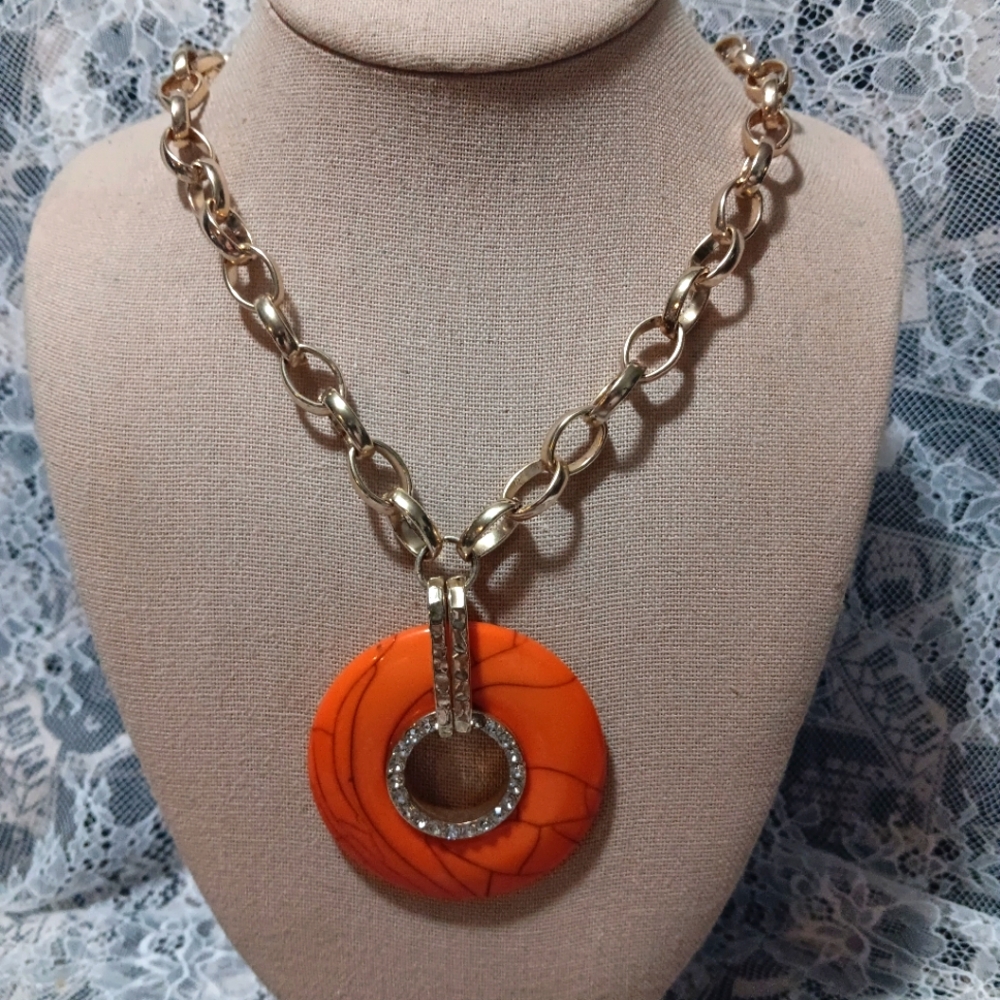 Orange Statement Necklace